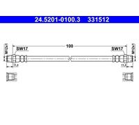 ATE Brake Hose 24.5201-0100.3 100 BMW: 5 Saloon, 5 Touring, 7