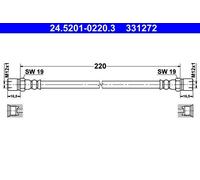 BRAKE HOSE FOR MERCEDES-BENZ UNIMOG/MB-TRAC OM353.959/940/980/901/902/958 5.7L