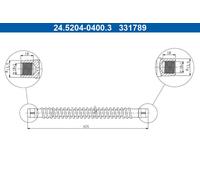 Fits ATE 24.5204-0400.3 Brake Hose 24.5204-0400.3 Brake pipe/hose fle ⭐UK Stock⭐