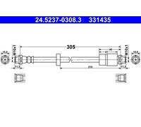 Brake Hoses ATE 24.5237-0308.3 for AUDI SEAT
