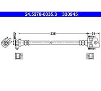 Genuine ATE Brake Hose For Vauxhall FRONTERA 98-04 562338