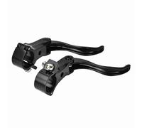 Brake Levers, 1pair Left Right Hand Brake Levers, Aluminum Alloy Mountain Bike Disc Brake Bar Handle Level for 24mm Bicycle Handlebars (Silver) (Black)