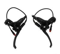 Brake Levers for Electric Bikes, 2-Pin Aluminum Alloy, Mountain Bike Compatible, Power-Off Function, 22.2mm Clamp, 350cm Cable(A pair 2pin)