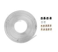 Brake Line, 25ft 3/16in OD Brake Pipe Coil Nickel Plated Copper Anti Corrosion for Hydraulic Braking Fuel System(Silver)