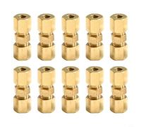 Brake Line Connector 4.75mm 3/16 Inch Steel Joiner, No Flaring Required, M10 Double Cutting Ring Coupler for Car Brake Pipe Repair Compatible with for ///, Quick