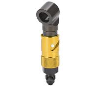 Brake Line Quick Release Connect Adapter Fitting, Universal Curved Brake Hose Adapter for Oil Fuel Fluid Hose, High - Strength Aluminum Alloy with Nitrile Rubber Seals, Flush Desig (Yellow)