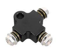 Brake Line T Connector M10 Aluminium Alloy Tee Fitting | T Shaped Three Way Joint, Black Finish, for Hydraulic Fluid Hoses and Garage Maintenance