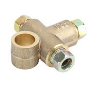 Brake Line Tee Fittings Splitter Pipe T Piece 10mm Fitting 3 Way Distribution Block de Cobre para Nos Inverted Flare M10 Threaded for 1.0 Raulic Break H36753 Connector Pieces Fem