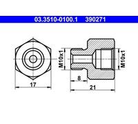ATE 03.3510-0100.1 Adapter, brake lines