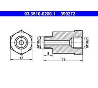 Brake Lines Adapter ATE 03.3510-0200.1