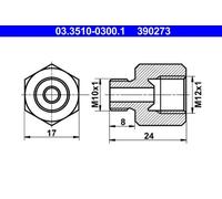 Brake Lines Adapter ATE Fits 0004230384