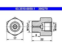 Brake Lines Adapter ATE Fits OPEL Rekord E 559522