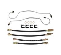 Brake Lines Compatible with Corvette for C2 C3 1965-1982 Complete Brake Line Kit Rubber Hose Lines Set Replacement for Stopping