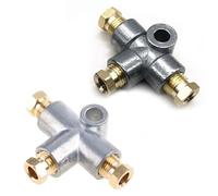Brake Lines Kit Zinc Alloy Brake Line 3 Way T-Shape Brake with 3 Male Short Union 3/16in Pipe 10mm