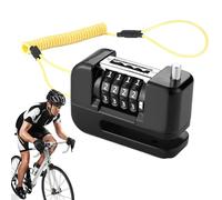 Brake Lock Bike - Reinforced Steel Combination Lock, Anti-Theft Gear | Portable Rustproof Disc Stopper, Environmental Waterproof Wheel Immobilizer Device Outdoor Travel Security Accessory