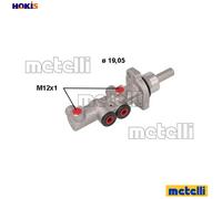 Brake master cylinder Aluminium 05-1117 METELLI for SKODA VW SEAT