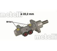 Brake master cylinder Aluminium 05-0492 METELLI for VW SEAT