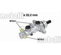 Brake master cylinder Aluminium 05-0688 METELLI for SUZUKI