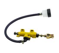 Brake master cylinder Motorcycle Rear Hydraulic Brake Master Cylinder Pump Fluid Reservoir Fit For Yamaha Fit For Honda ATV Dirt Pit Bike(Gold)