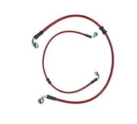 Brake Oil Hose 2Pcs 300mm to 2200mm 90° Dia 10mm Motorcycle Hydraulic Brake Clutch Oil Hose Line Pipe Red(30cm)