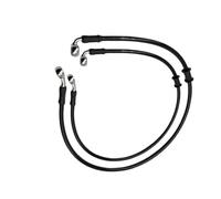 Brake Oil Hose 2Pcs 30cm-220cm Motorcycle Hydraulic Brake Hose Line 28°-90° Dia 10mm Oil Pipe Braided Black(100cm)