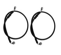 Brake Oil Hose 2Pcs 30cm-220cm Motorcycle Hydraulic Brake Hose Line 28°-90° Dia 10mm Oil Pipe Braided Black(170cm)