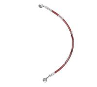 Brake Oil Hose 40cm Motorcycle Braided Brake Clutch Oil Hoses Line Pipe Throttle Gas Fuel With Spring(Black- Silver)