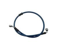 Brake Oil Hose Line 10mm 28-90 Degree Motorcycle Dirt Bike Braided Line Steel Brake Hose Cable Hydraulic Pipe 300-2200mm(Blue 140cm)