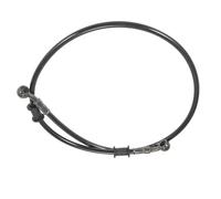 Brake Oil Hose Motorbike Accessories 90cm 28 Degree Motorcycle Braided Brake Clutch Oil Hoses Line Pipe Throttle Gas Fuel(Black- Silver)