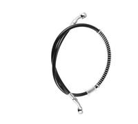 Brake Oil Hose Motorcycle Braided Brake Clutch Oil Hoses Line Pipe Throttle Gas Fuel With Spring 70cm Black