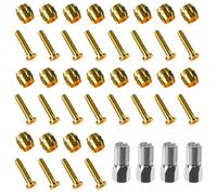 Brake Olive Barb Kit for BH59, Hydraulic Brake Hose Fitting Kit for Shimano | Include 20PCS Brass Olive & 20PCS Steel Insert Connector & 4PCS Bolt, Replacement Bike Brake Hose Connectors