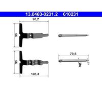 ATE 13.0460-0231.2 Accessory Kit, disc brake pad for MERCEDES-BENZ