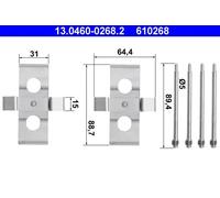 BRAKE PAD FITTING KIT 13.0460-0268.2 ATE for MERCEDES-BENZ E-CLASS 124 Coupe