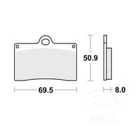 Brake Pad front Fit Husqvarna SMS 630 i.e. 10-12 TRW Pads Sintered Trq Street