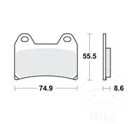 Trw Mcb683 Brake Pads Silver