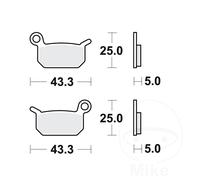 Brake Pad front Fits KTM Mini Adventure 50 04-07 TRW Pads Sintered Si Street