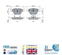 Brake Pad Set 0986494036 for BMW Z4 X1 7 6 5 3 1 01-16 34111763089 BOSCH