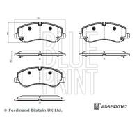 Brake Pad Set Blue Print ADBP420167 Fits Maxus Deliver 9 Edeliver 9