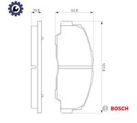 BRAKE PAD SET DISC BRAKE 0 986 424 297 FOR DAIHATSU FOURTRAK RUGGER ROCKY/Top