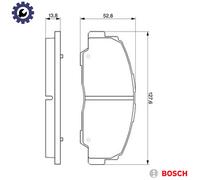 Bosch Disc Brake Pad Set 0 986 424 297 - Front for Daihatsu Fourtrak/Rugger/Rocky/Wildcat