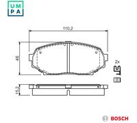 BRAKE PAD SET DISC BRAKE 0 986 424 303 FOR MAZDA MX-5/MIATA/ROADSTER/ 1.6L 4cyl