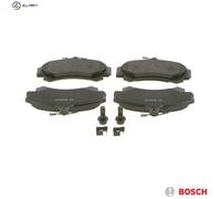 Bosch BP182 - Brake Pads Car Front Axle - Bosch Quality - Reduced Noise and Dust - ECE-R90 Certified - Copper-Free - 1 Set of 4 Pads - With Accessories