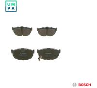 BOSCH Brake pad set 0 986 424 418 Low-Metallic with acoustic wear warning with anti-squeak plate HYUNDAI: Coupe II, Elantra III Saloon