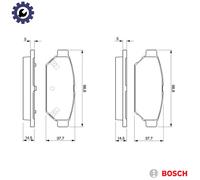 BOSCH 0 986 424 464 Brake pad set