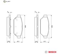 BOSCH 0 986 424 464 Brake pad set
