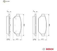 BOSCH 0 986 424 464 Brake pad set