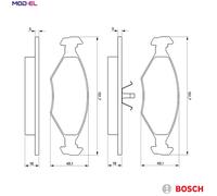 Bosch Brake Pads 0 986 424 514 for FIAT Palio, Palio Weekend, Siena