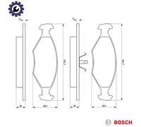 BRAKE PAD SET DISC BRAKE 0 986 424 514 FOR FIAT SIENA ALBEA/PALIO PETRA 1.7L