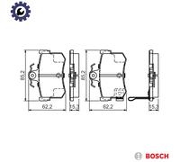 BRAKE PAD SET DISC BRAKE 0 986 424 568 FOR MG MGF ROVER 18K4K/K4F 1.8L 4cyl MGF