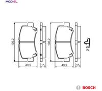 BRAKE PAD SET DISC BRAKE 0 986 424 626 FOR SUZUKI WAGON/R+/MPV/WIDE/Hatchback